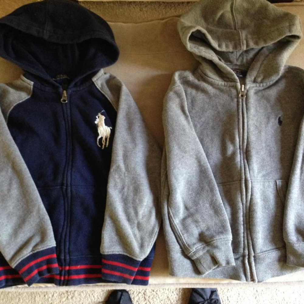 2 Polo Full Zipper Sweatshirts sold as a bundle